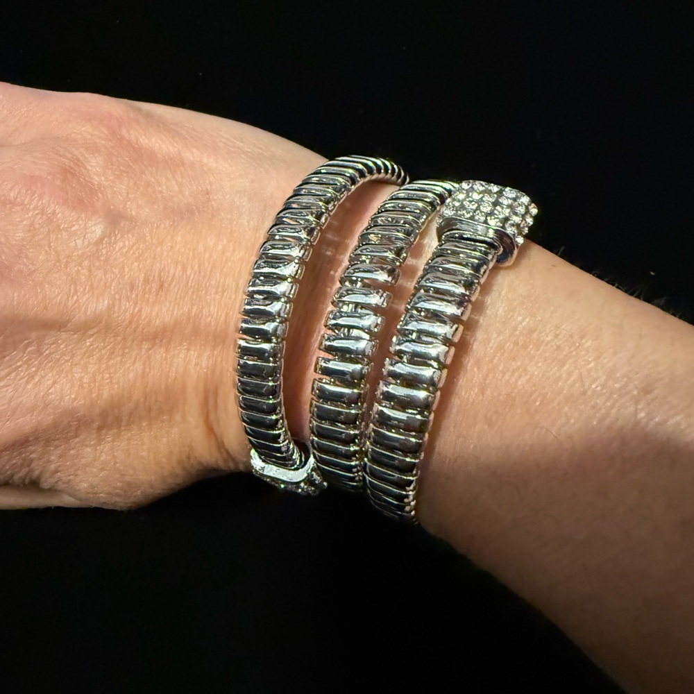 ✨RESTOCKED ✨Elegant Silver or Gold Wrap Bracelet - Picture 3 of 3